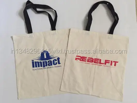 2021 New Recycle Organic Cotton Canvas Tote Grocery Bag With Logo Printing cotton bag shopping