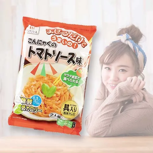 
Japanese manufacturer HAISKY FOODS Tomato sauce flavor Pasta style konjac Functional food 