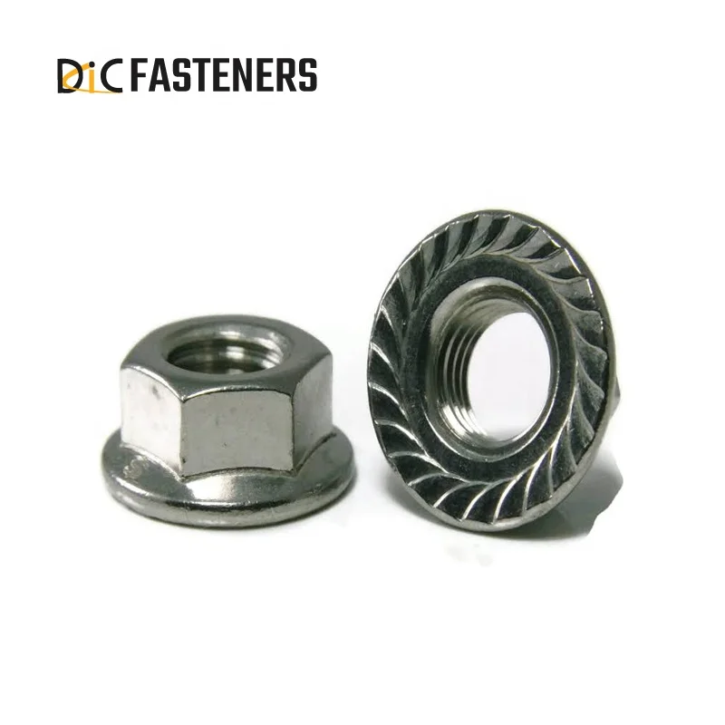 Din6927 Hex Serrated Flange Lock Nuts M3 To M56 Supplier Customized
