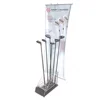 Retail sport store golf club fixture display rack for putter stands plans