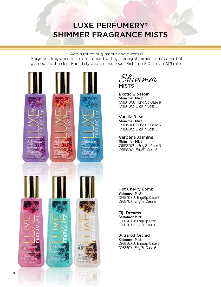 Luxe Perfumery Shimmer Glitter Mist Fragrance Sugared Orchid Buy Ulv