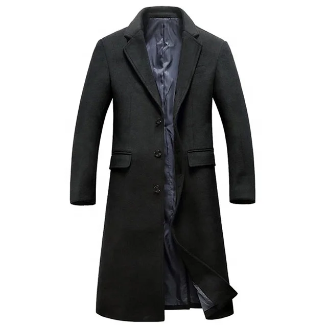 2021 Men Winter Business Long Leather Coat Fashion Motorcycle Slim Coat
