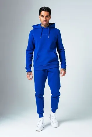 Mens Royal Blue Sweatsuit Track Suits 