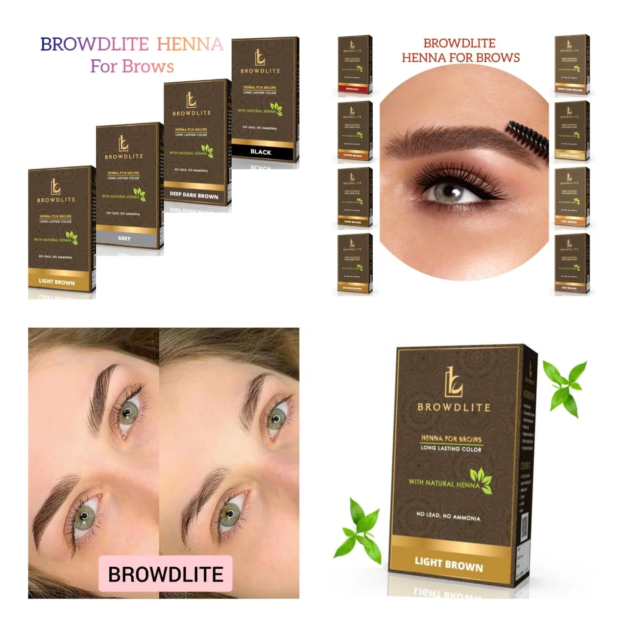 Premium Waterproof Henna Eyebrow Hybrid Tint For Eyebrow Dark Brown