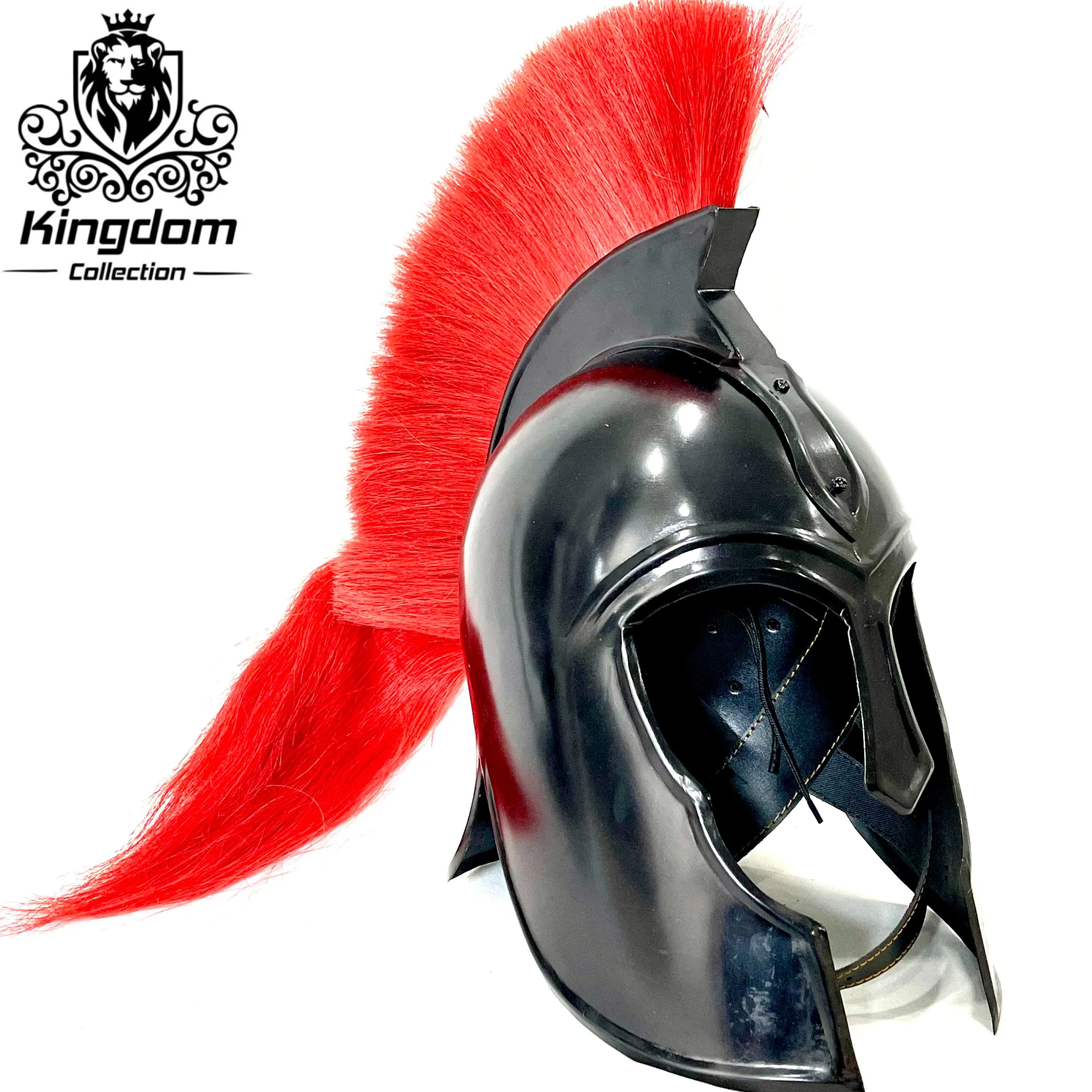 X-Mas Ancient Medieval Armor Corinthian Helmet Trojan Red Plume X-Mas Ro 