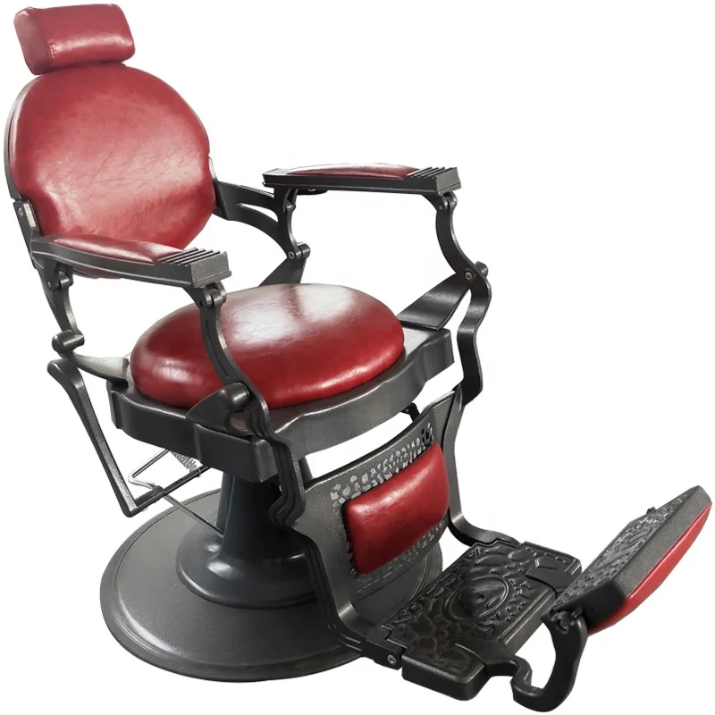 Great Foshan Factory New Design Black And Red Hair Salon Men Barber Chair Sale Cheap 