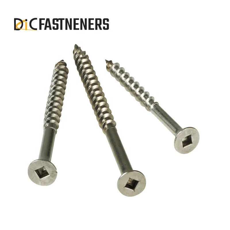 High Strength Stainless Steel Deck Screw Flat Bugle Head For Hardwood