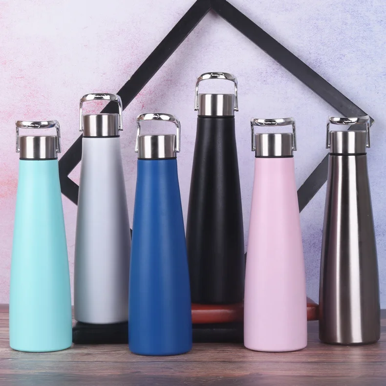 Personalisated Stainless Steel Hot Cool Water Flask Handle Vacuum Thermos Bottle, View stainless