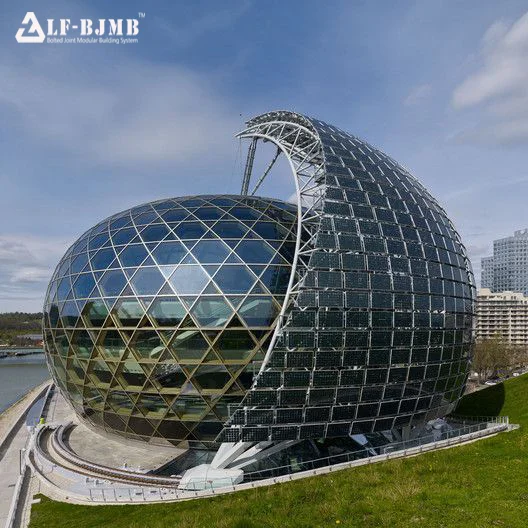 largn跨度q235 或q345 设计拱顶施工成本钢结构建筑测地线玻璃穹顶