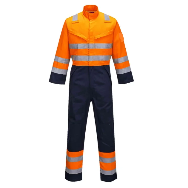 Industry Work Wear Uniform Soft Handle High Vis Color Fastness To Light Fr Coverall 100 Export