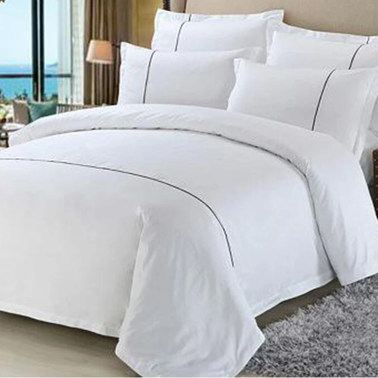Professional 5 Star Hotel Bedroom Furniture Set Hotel Bed Linen Set And