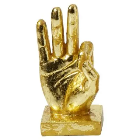 Hand Sign Gesture Showpiece Statue Finger Sculpture Home Office Desk ...