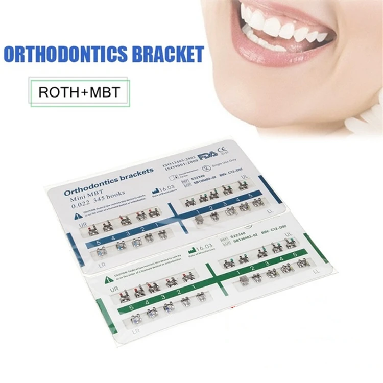Full Medical High Quality Dental Orthodontic Metal Bracket Brace Mini Roth / mbt 345 - Buy Brackets Orthodontic,Self Bracket Product on Alibaba.com