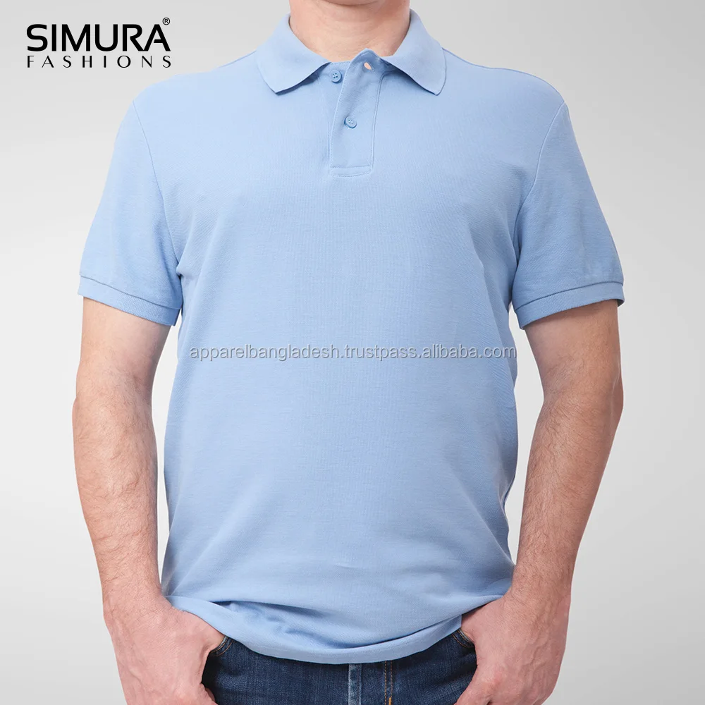 Cotton Polyester Cuff Rib Fabric Polo Shirts Classic Fit Golf Sports Polos Bangladesh