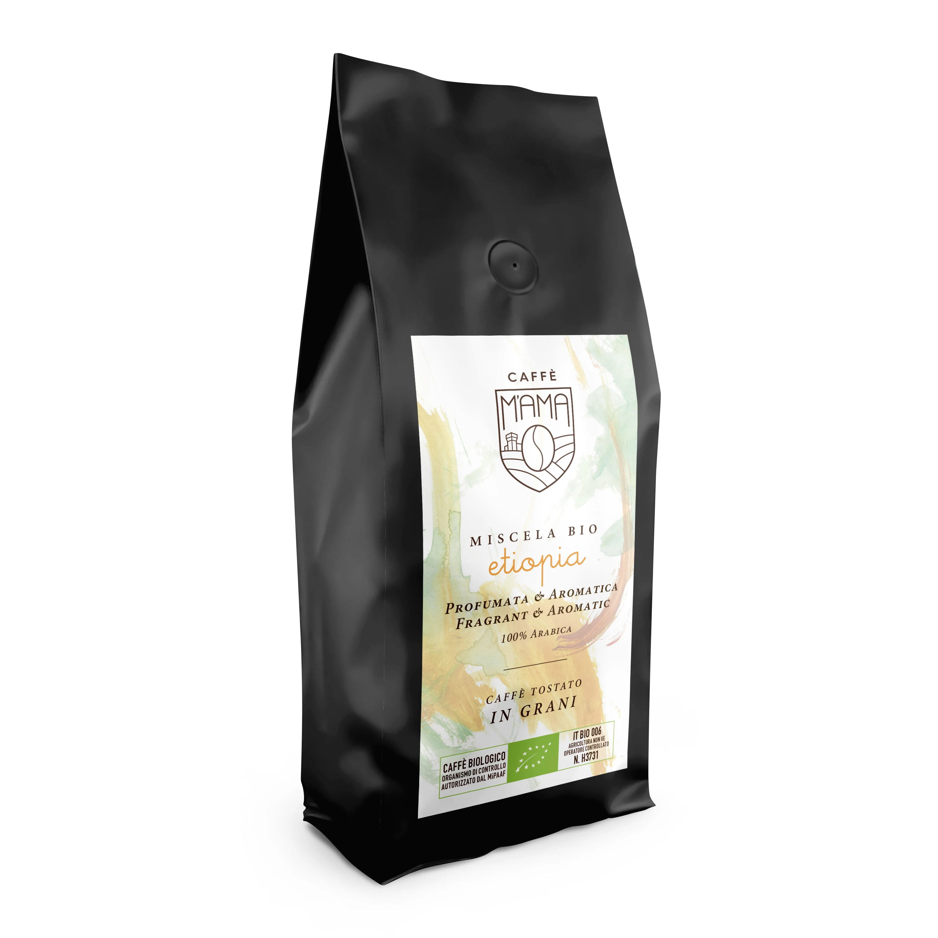 Biji Kopi Organik Kualitas Tinggi 1kg Layanan Label Pribadi Permintaan Produksi Segar-m'ama Bio Etiopia - Buy Organik Biji Kopi Panggang Tas Kopi ...