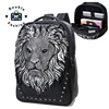 Fashionable 3D animal embossed large Student laptop backpack