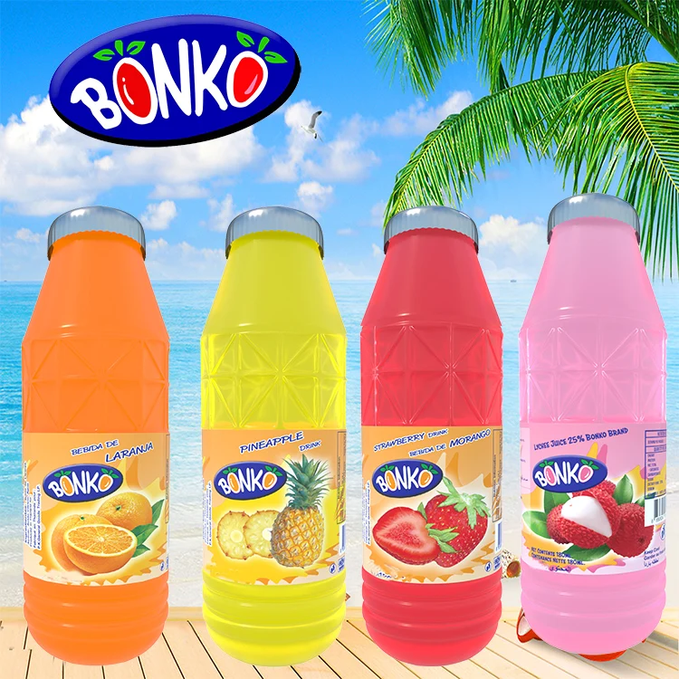 Fruit Drink Juice 300ml Plastic Bottle Bonko Brand. Bottle Water