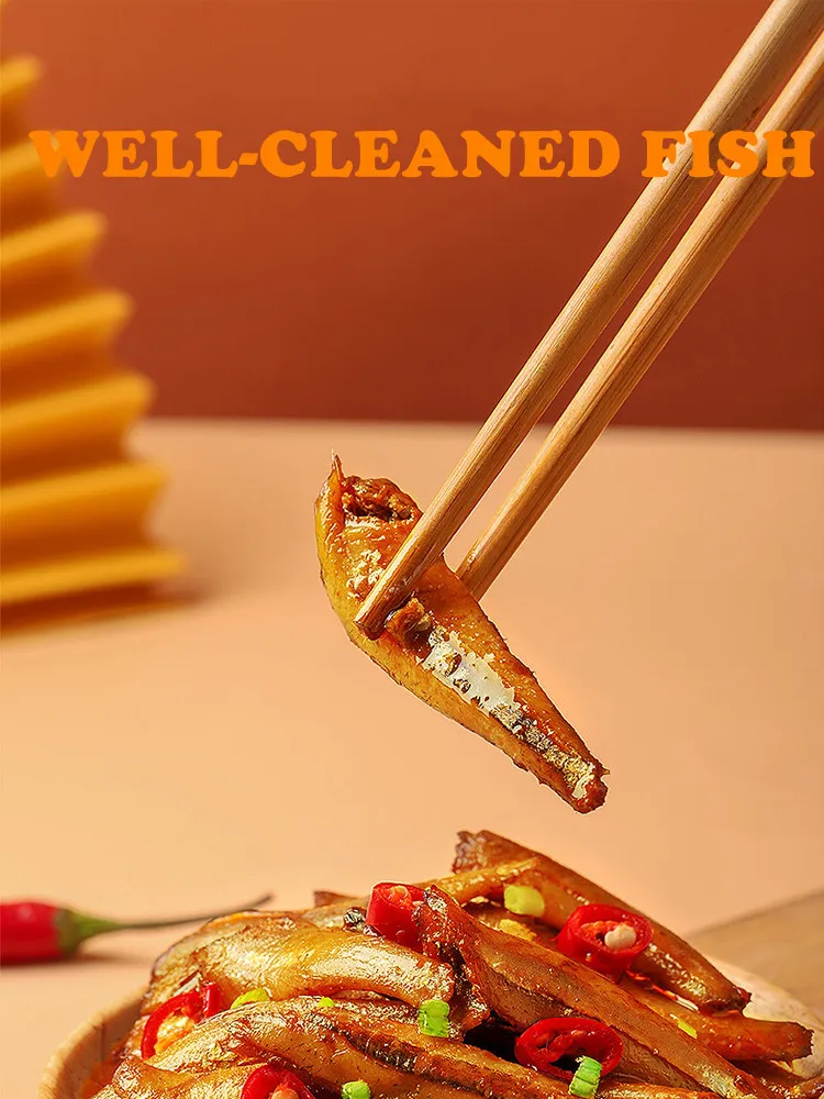 12g packing Jinzai deep-sea little fish Chinese Spicy Seafood Fish Snacks