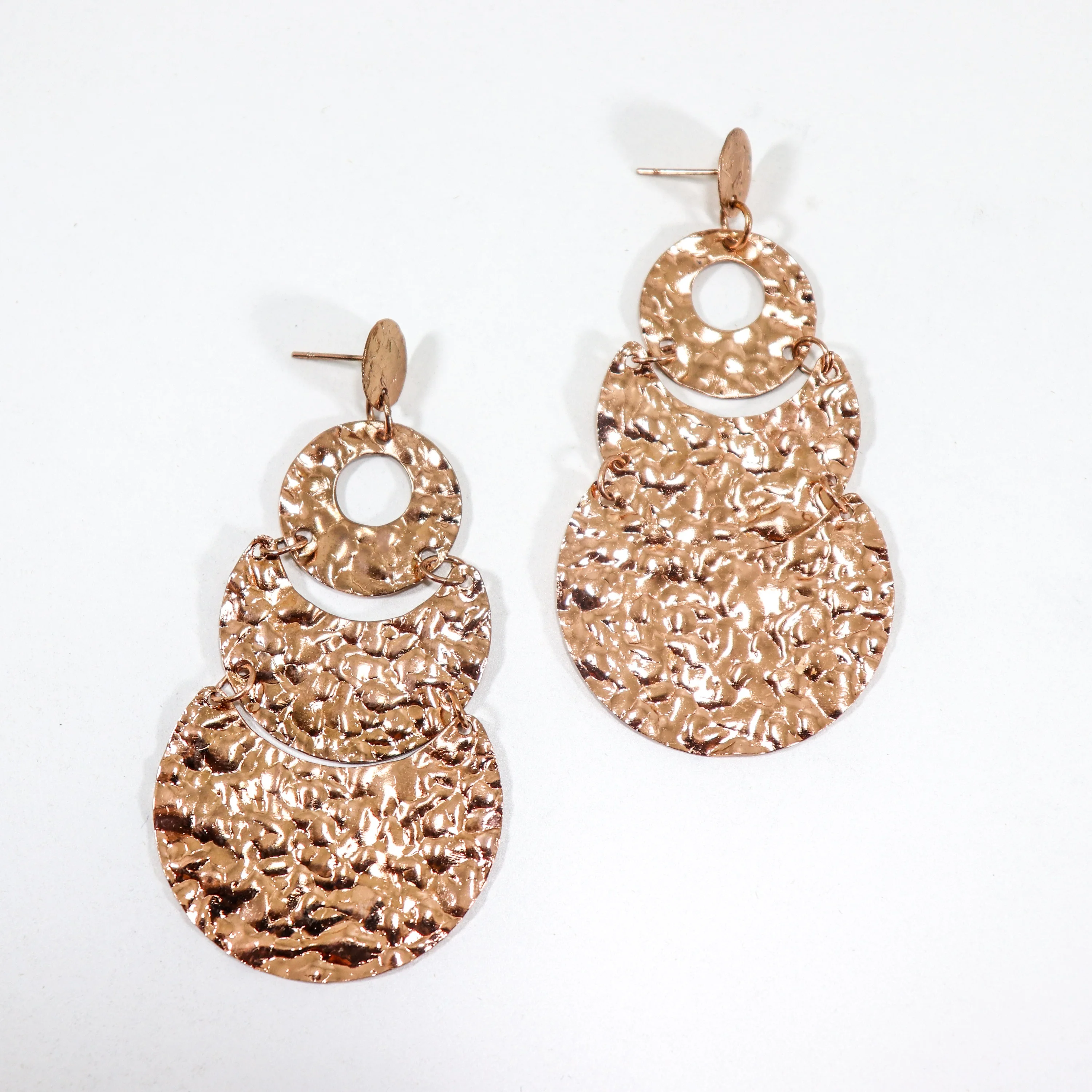 金色三圈黄铜金属手工时尚饰品耳环手工饰品女士耳环2020新设计