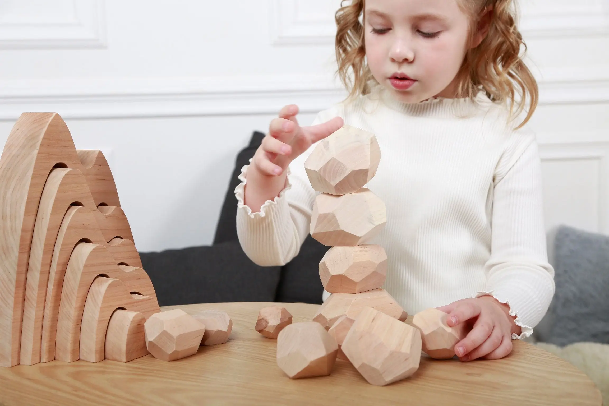 Best Selling Creative Balancing Stone Wood Balance Rocks Baby Toys ...