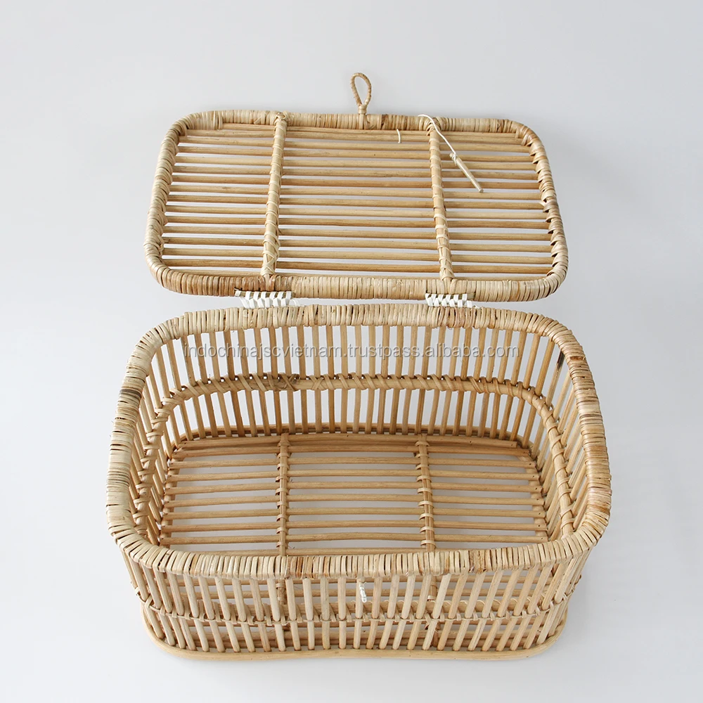 Woven Open Rattan Chest Storage Basket In Bulk Wholesale In Vietnam