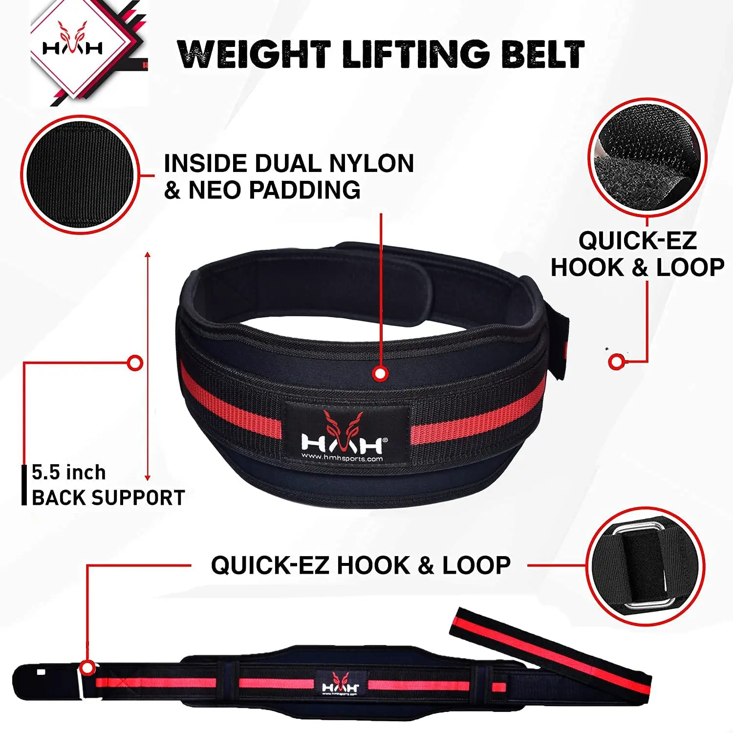 Custom Logo Weight Lifting Belt Pro Quality Padded Double Belt Lumbar Back Support Gym