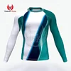 Long Sleeve Sublimation Rash Guard 100 % Polyester Casual Leisure Active Wear