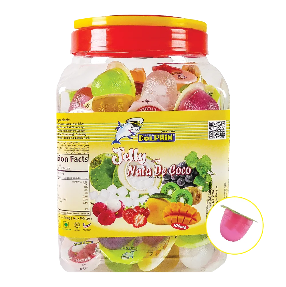 
Nata De Coco Jelly 100 Pcs Mixed Flavor 16g [Captain Dolphin] 