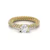 Twisted Design Diamond Solitaire Engagement Ring in 14Kt Gold 3.77 / real diamond ring