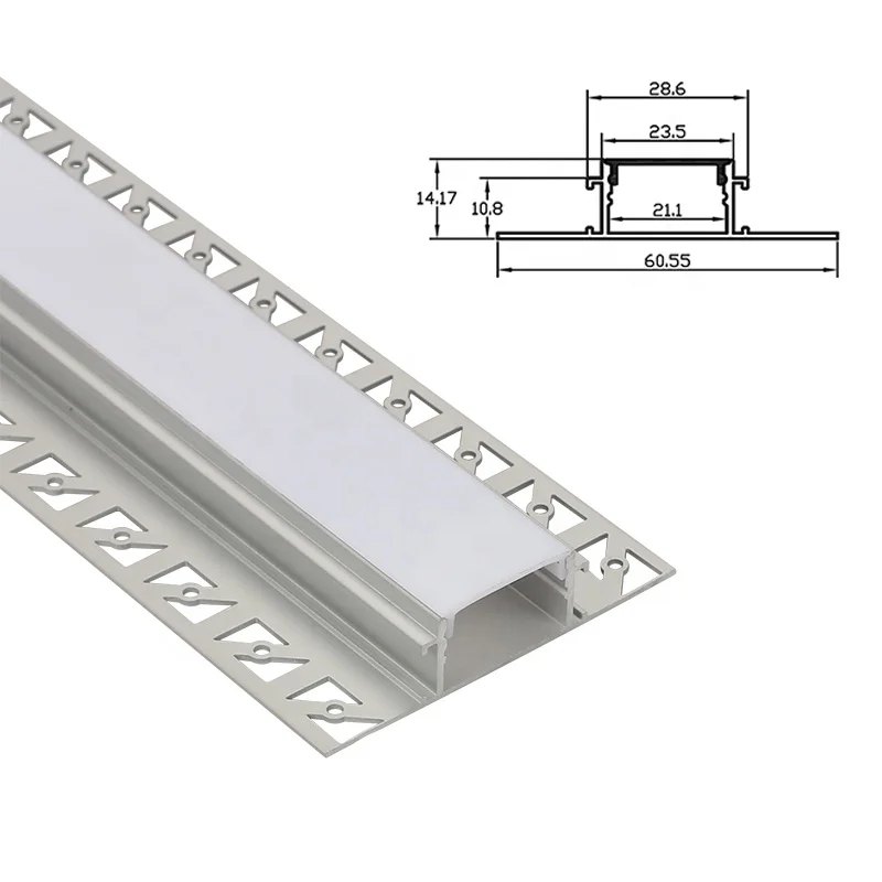 A6014 Gypsum Strip Led Channel Led Plaster Profile Recessed Drywall Led Aluminum Profile For Ceiling Wall