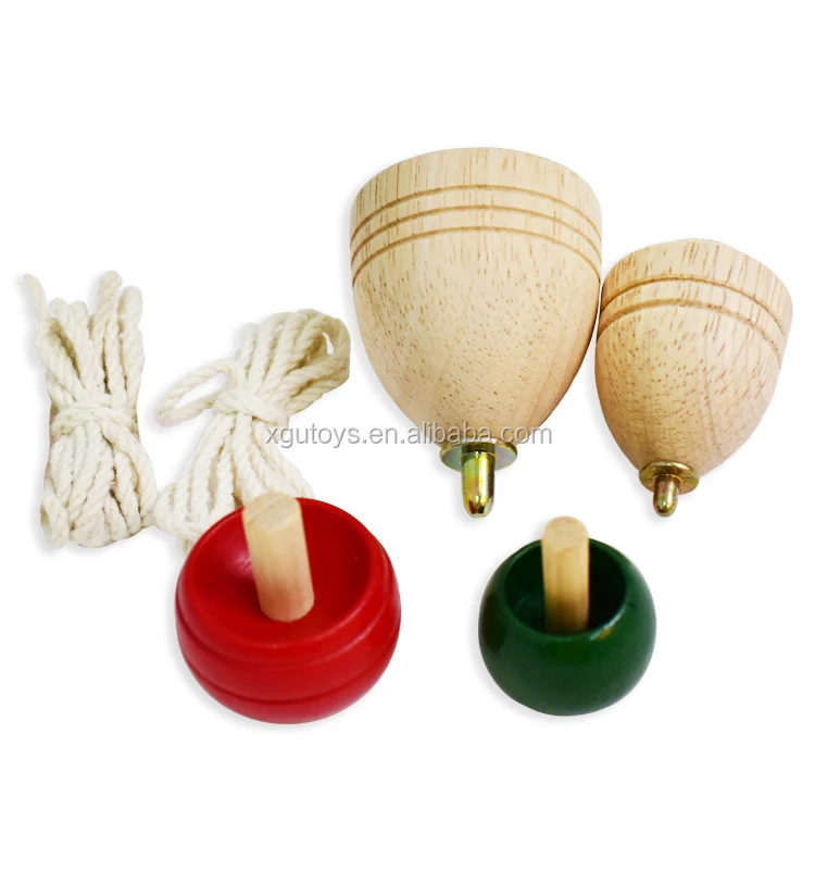 Indian Traditional Toys Spinning Tops Lattu For Children Outdoor Games 