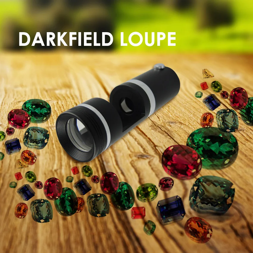 New Handheld Dark Field 10x Magnification Power Loupe Gem Gemstone