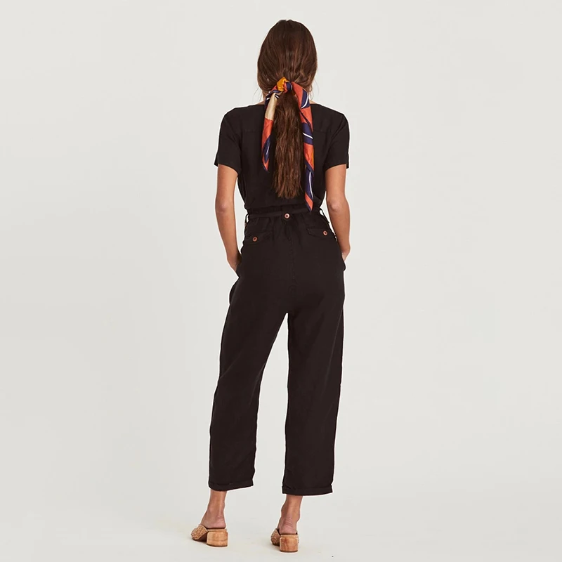 Fashion summer New Design Jumpsuit V Neck short sleeve Womens One Piece Jumpsuits Rompers