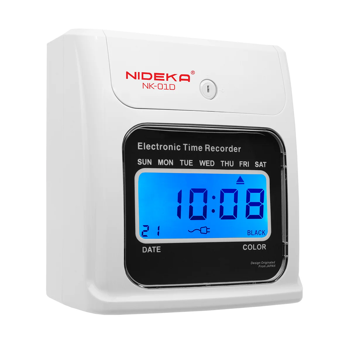 Electronic Time Recorder Time Card Punch Clock Data Memory Backup Easy