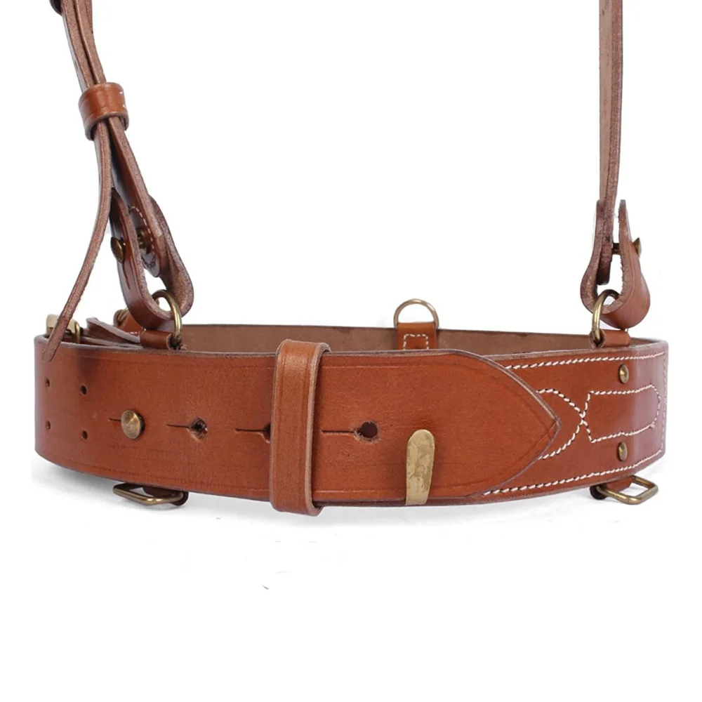 Free Sample Military Sam Browne Belt Genuine Leather Sam Brown Police