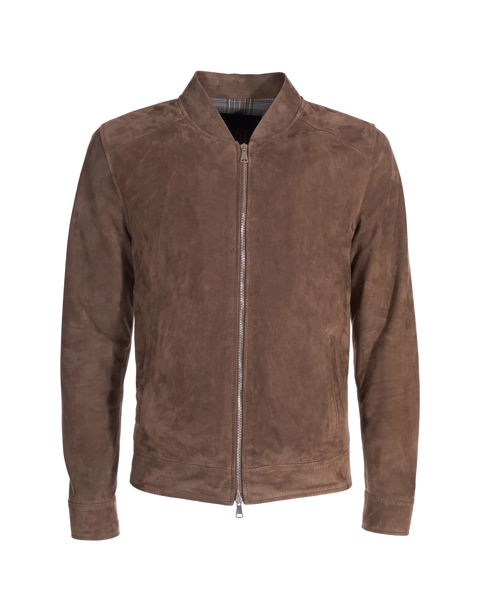 Luxury Clothing Made In Italy Men Taupe Suede Jacket Oem Services 100% ...