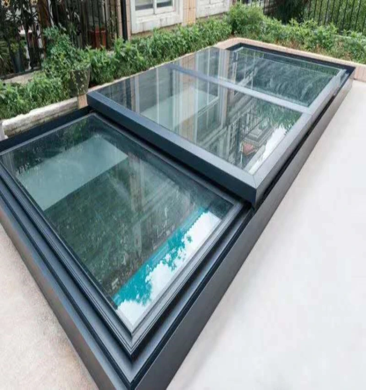 Large Size Aluminium Profile Automatic Skylight Buy Laminated Glass