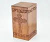 RoseWood Celtic Cross border Engraving Wooden Cremation Urns for Human Ashes Adult -RoseWood Wooden Box Funeral Urn - 250 Cu/in