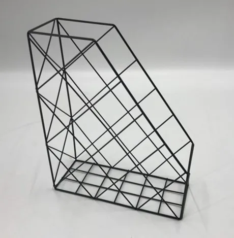 
New Design Hot Selling Single Compartments Metal Wire Office Desk Organizer Document File Holder Storage Basket 