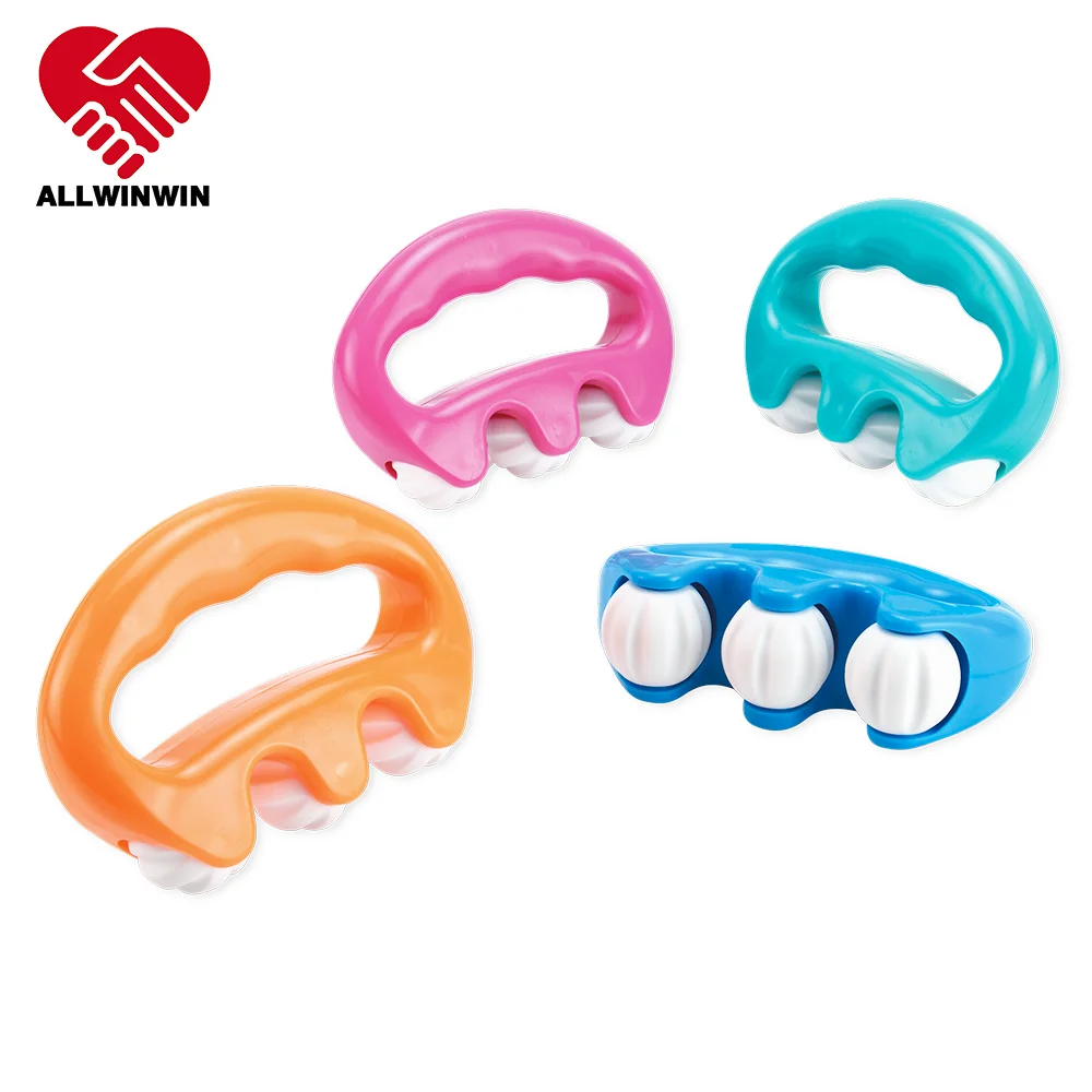 Roller Massage Ball 3 Balls Handle Fitness Set Soothe Gear Mini Small