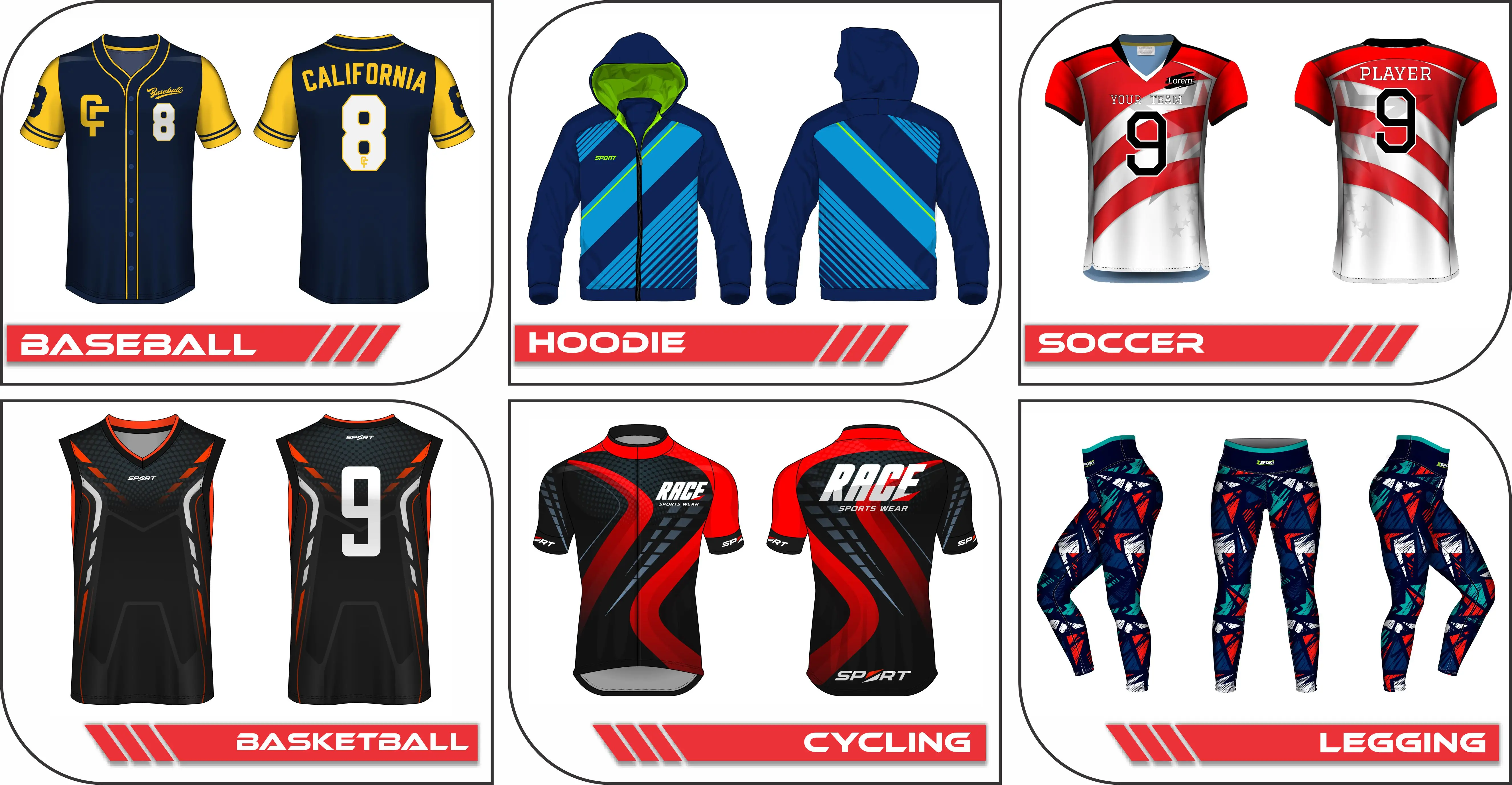 Sublimated Jersey Design & Custom Sports Uniforms -The Edge - The Edge  Apparel