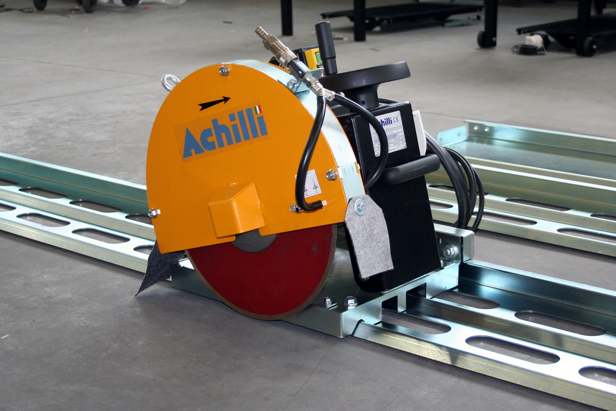 Portable Track Saw On Mobile Rail Tsa For Stone Slabs Completely Made