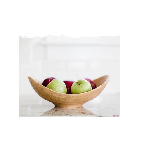 Wood Fruit Bowl Acacia Wood Heart Shape Bowl For Dinner Tableware