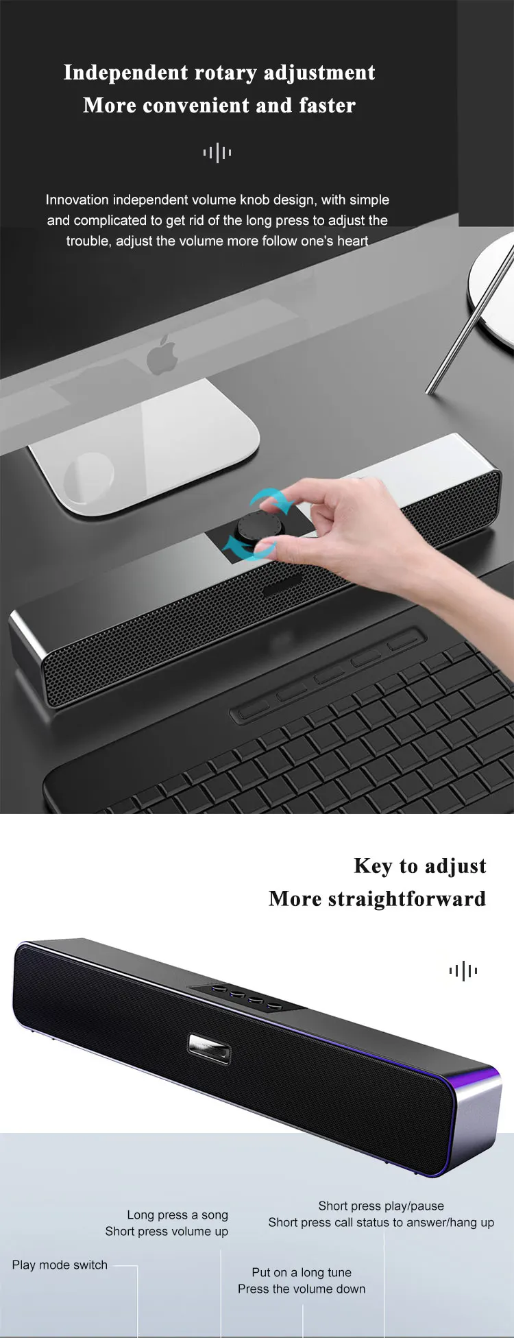 Portable Mini Bluetooth Speaker Hands Free Waterproof Wireless Speakers For Bathroom karaoke Music Loudspeaker - ANKUX.COM