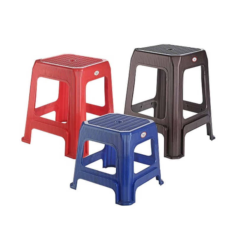 Square Plastic Stool 18 Inch Nestable Heavy Duty Stool Durable And