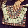 Traditional banjara beaded mirror coin work with tassel bag and handmade clutch bag