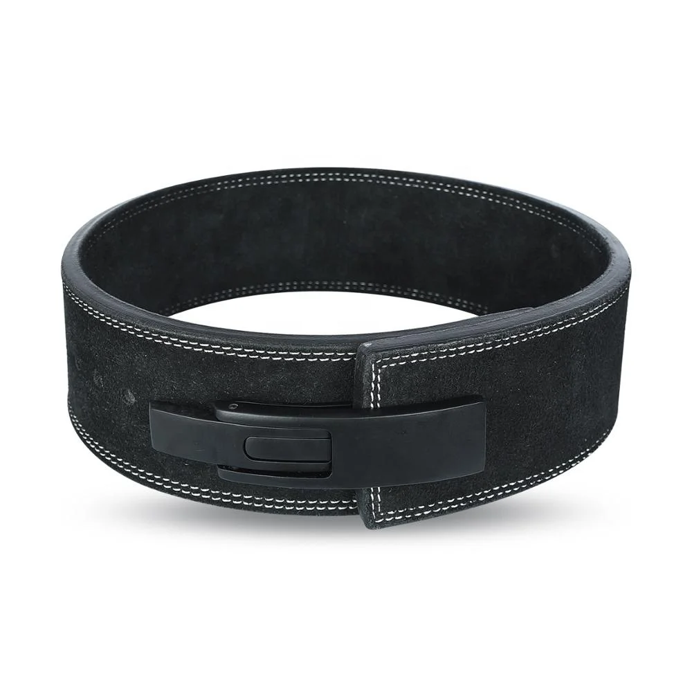 Heavy powerlifting gym workout bodybuilding leather lever belt