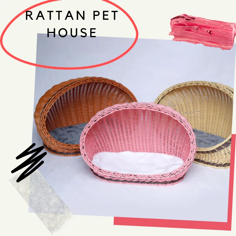 Vietnam Handicraft Rattan Cat Cages/ Rattan Pet House With Good Quality