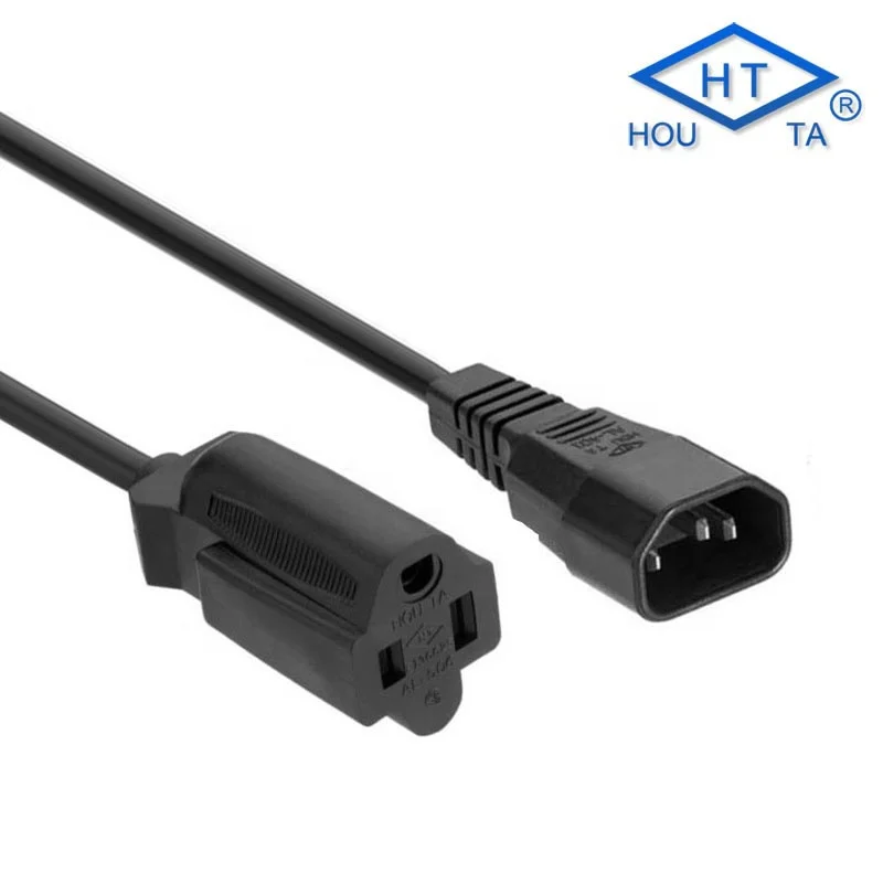 
IEC C14 Connector Nema 5-15R Receptacle 
