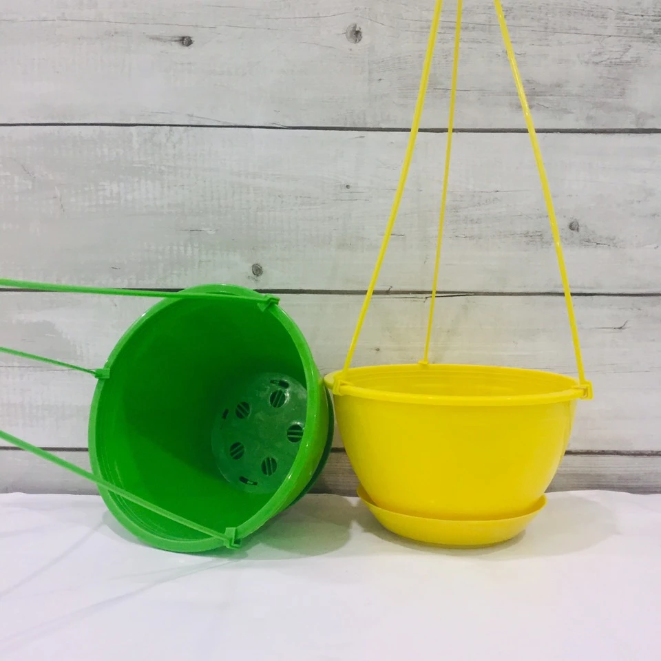 Plastic Hanging Pots Pots Hanging Planter For Plants With Attach Saucer